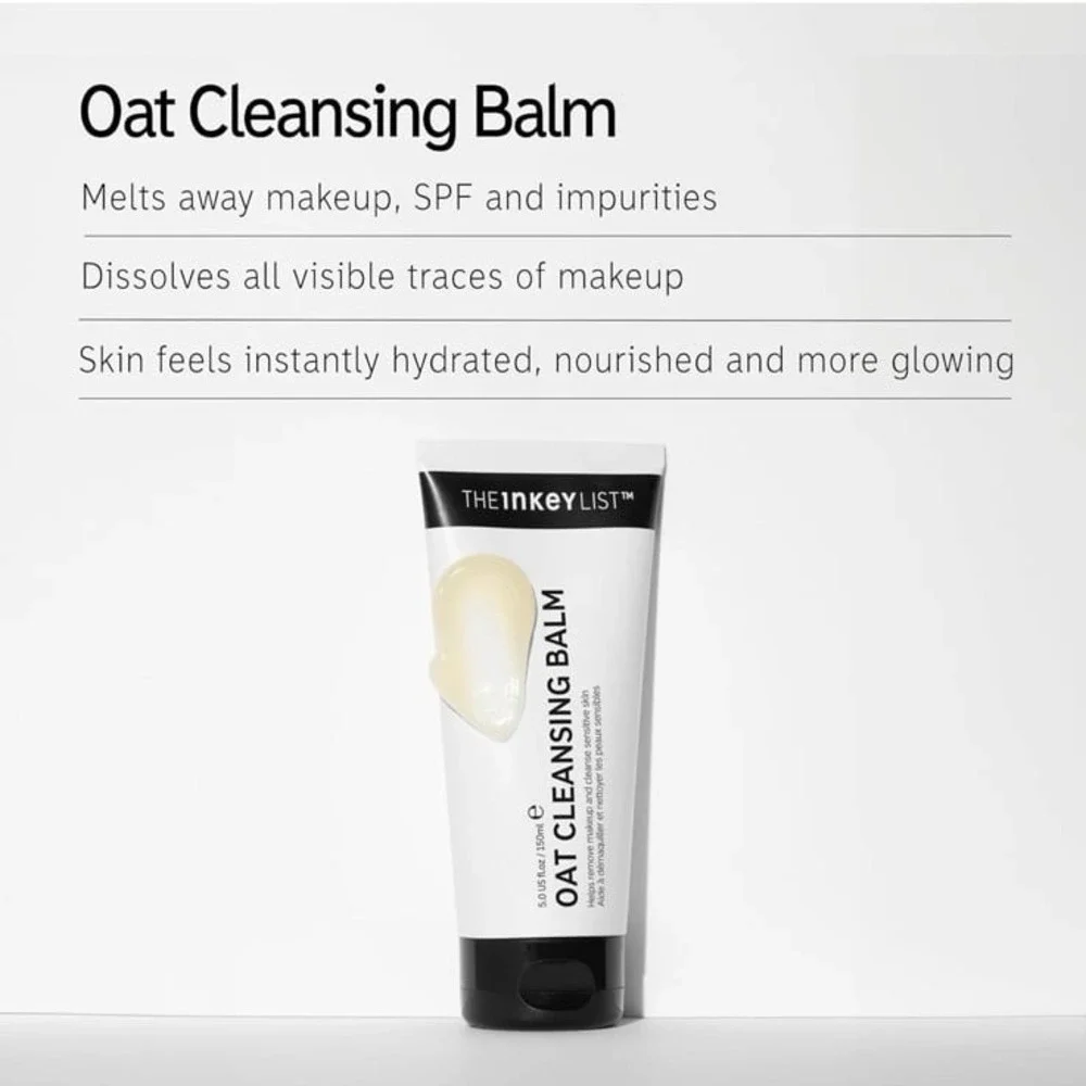 The INKEY List Oat Cleansing Balm 5 Fl Oz/150ml, Dissolves Makeup, Nourishing Sk